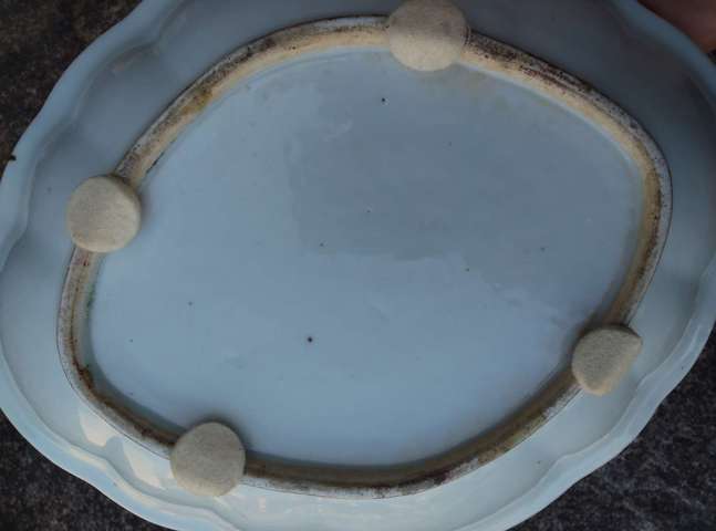 古玩陶瓷粉彩無雙譜海棠高足盤真品鑒賞圖