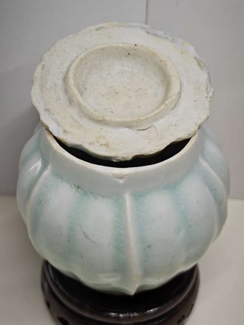 古玩陶瓷湖田窯影青釉蓋罐真品鑒賞圖
