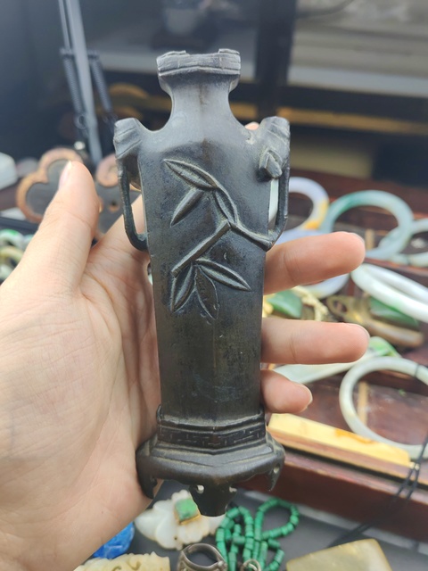 古玩銅器銅瓶真品鑒賞圖