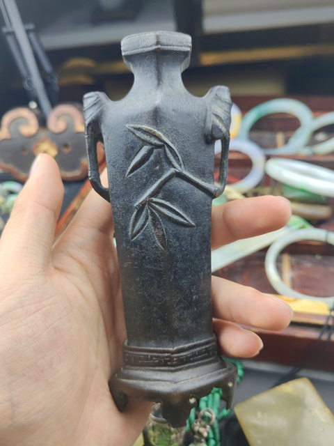 古玩銅器銅瓶真品鑒賞圖