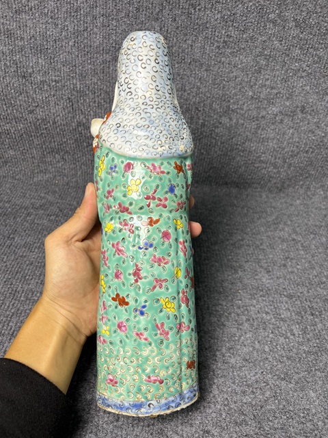 古玩陶瓷粉彩福星塑像真品鑒賞圖