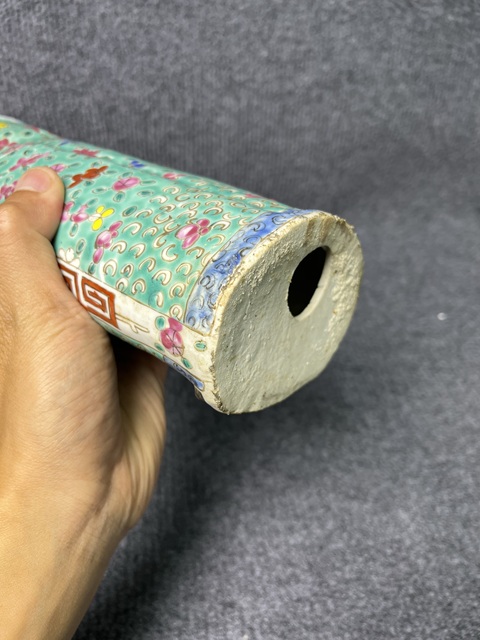 古玩陶瓷粉彩福星塑像真品鑒賞圖