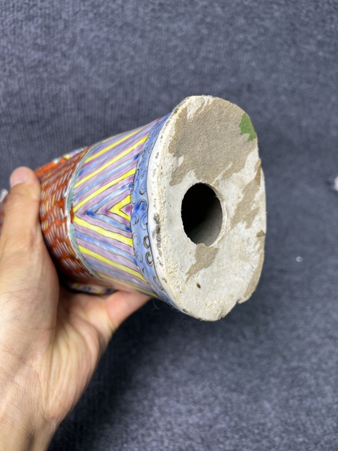 古玩陶瓷粉彩祿星塑像真品鑒賞圖