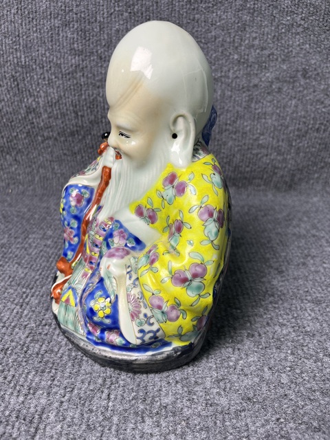 古玩陶瓷粉彩壽星塑像拍賣,當(dāng)前價格3288元