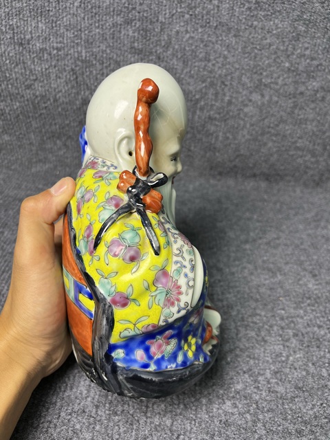 古玩陶瓷粉彩壽星塑像拍賣,當(dāng)前價格3288元