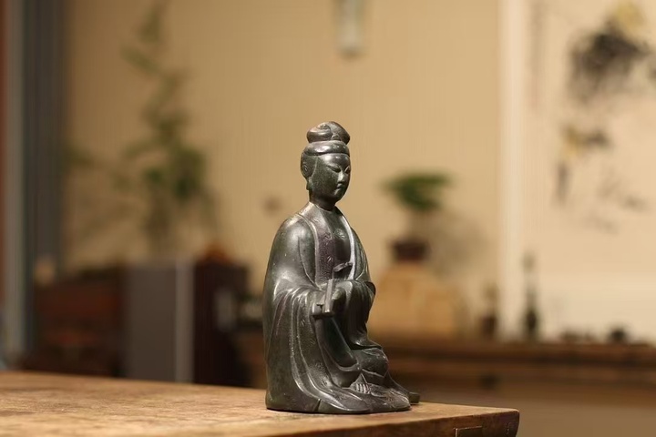 古玩銅器人物銅造像真品鑒賞圖