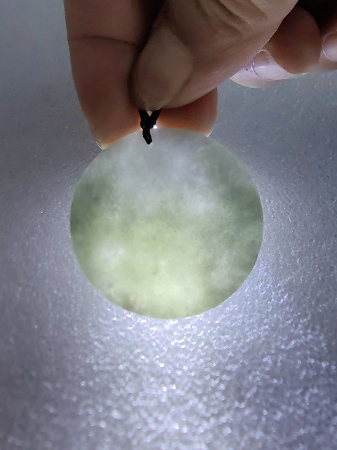 古玩玉器天然翡翠“觀音牌”真品鑒賞圖