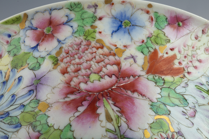 古玩陶瓷民國·粉彩百花不落地紋大碗拍賣，當前價格4205元