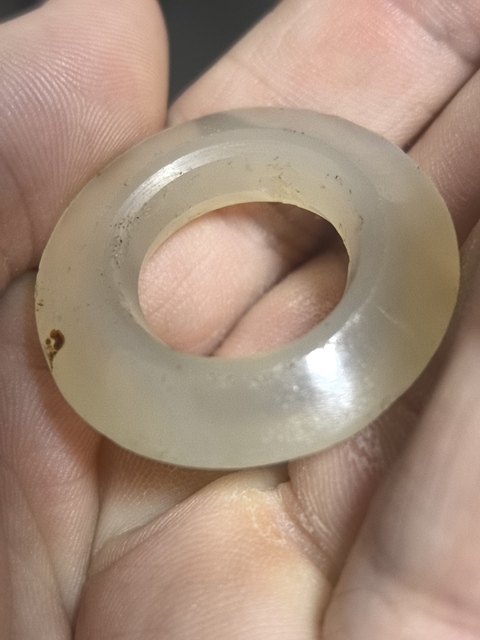 古玩玉器瑪瑙環真品鑒賞圖