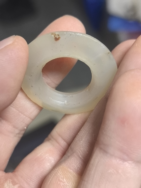 古玩玉器瑪瑙環真品鑒賞圖
