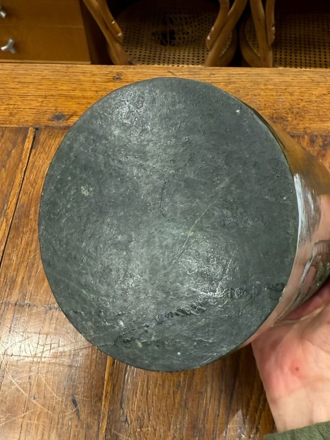 古玩玉器碧玉筆筒真品鑒賞圖