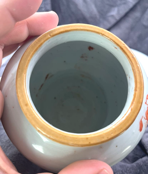 古玩陶瓷后加彩罐真品鑒賞圖