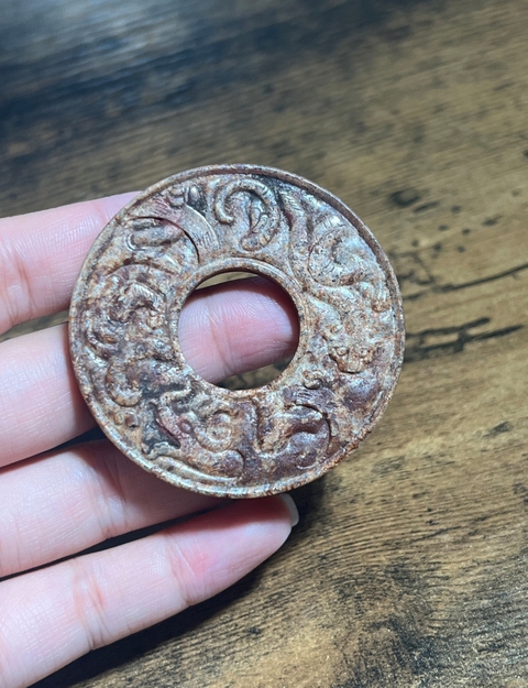 古玩玉器做舊仿古“龍紋玉璧”真品鑒賞圖