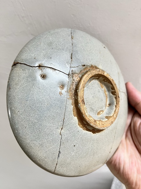 古玩陶瓷鈞窯月白釉盤真品鑒賞圖
