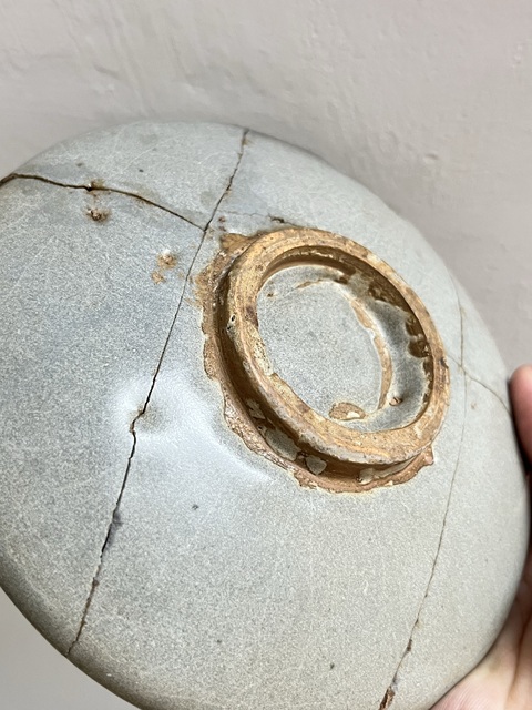 古玩陶瓷鈞窯月白釉盤真品鑒賞圖
