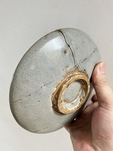 古玩陶瓷鈞窯月白釉盤真品鑒賞圖
