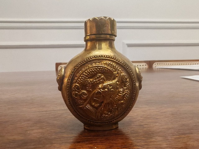 古玩雜項光緒款銅鼻煙壺真品鑒賞圖