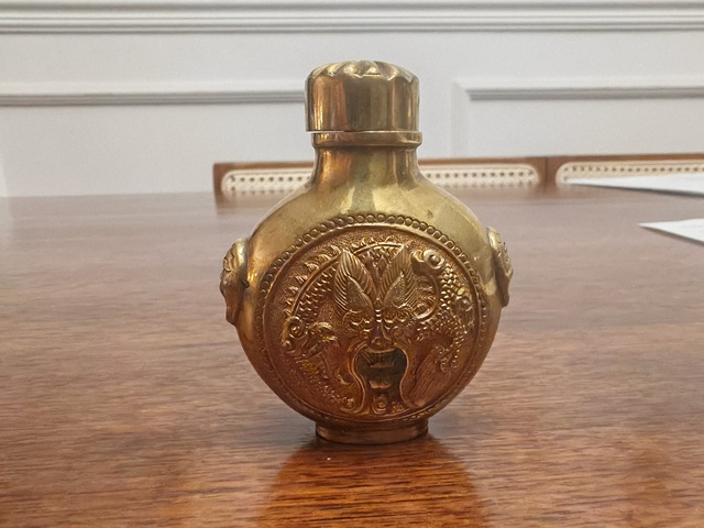 古玩雜項光緒款銅鼻煙壺真品鑒賞圖