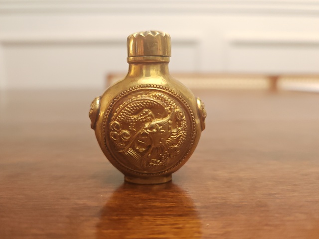 古玩雜項光緒款銅鼻煙壺真品鑒賞圖