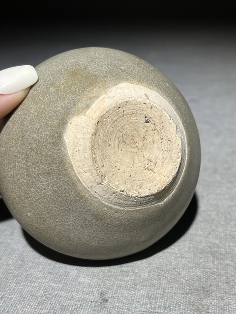 古玩陶瓷龍泉青瓷水盂真品鑒賞圖