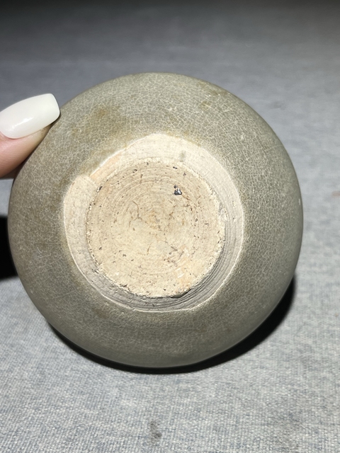 古玩陶瓷龍泉青瓷水盂真品鑒賞圖