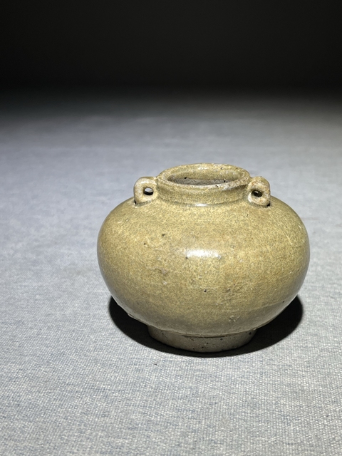 古玩陶瓷龍泉青瓷雙系罐真品鑒賞圖