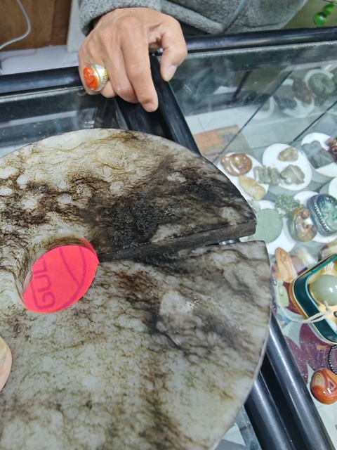 古玩玉器仿古做舊玉玦型件真品鑒賞圖
