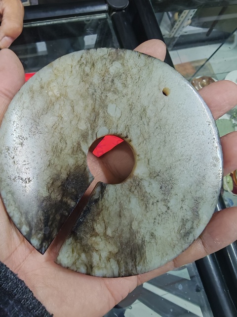 古玩玉器仿古做舊玉玦型件真品鑒賞圖