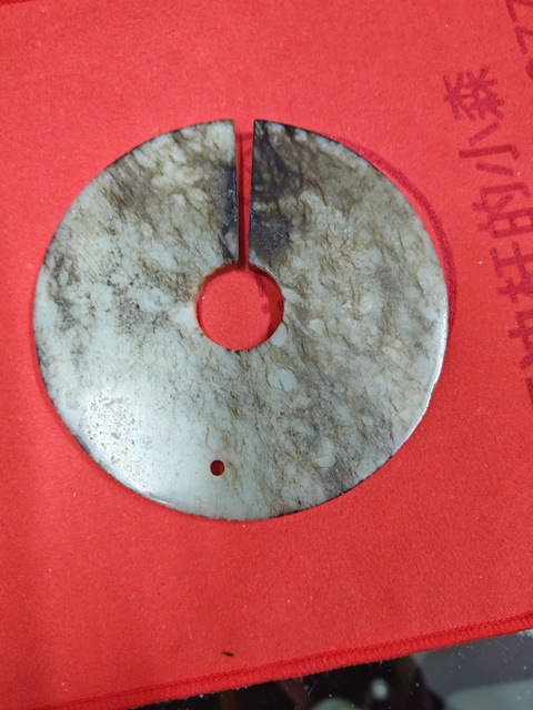 古玩玉器仿古做舊玉玦型件真品鑒賞圖