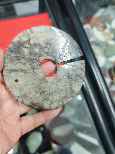 古玩玉器仿古做舊玉玦型件真品鑒賞圖