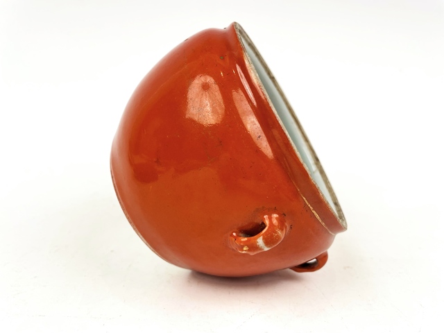 古玩陶瓷清末民初·珊 瑚 紅描金罐拍賣，當前價格588元