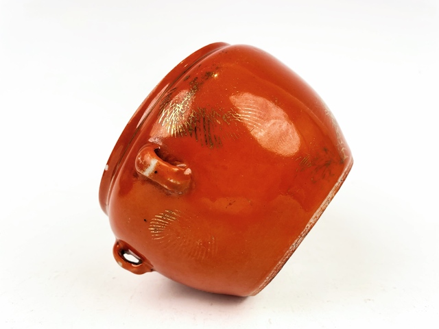 古玩陶瓷清末民初·珊 瑚 紅描金罐拍賣，當前價格588元