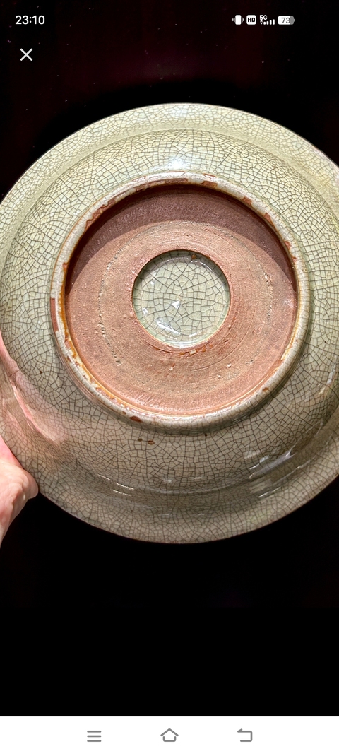古玩陶瓷綠哥釉撇口碗真品鑒賞圖