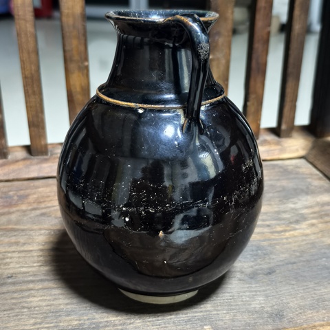 古玩陶瓷黑釉壺真品鑒賞圖
