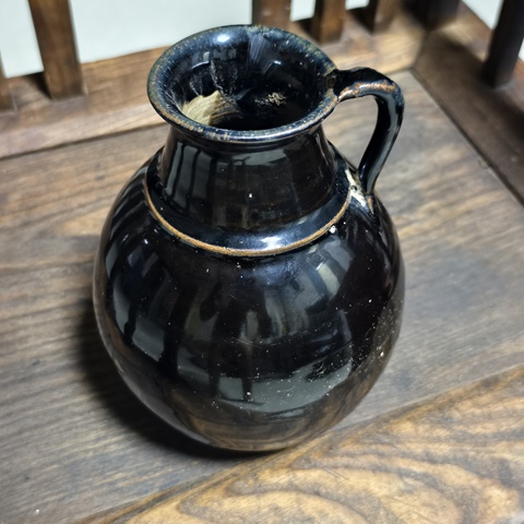古玩陶瓷黑釉壺真品鑒賞圖