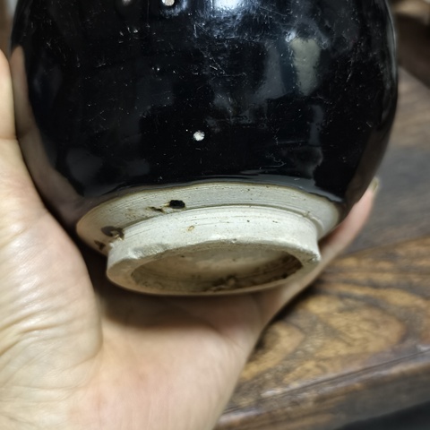 古玩陶瓷黑釉壺真品鑒賞圖