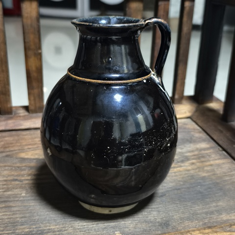 古玩陶瓷黑釉壺真品鑒賞圖