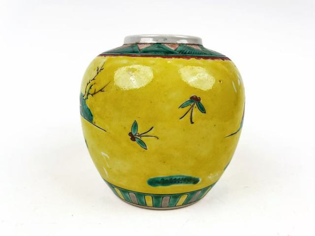 古玩陶瓷清末民初·五彩嬰戲圖罐真品鑒賞圖