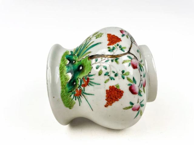 古玩陶瓷民國·粉彩桃紋天字罐真品鑒賞圖