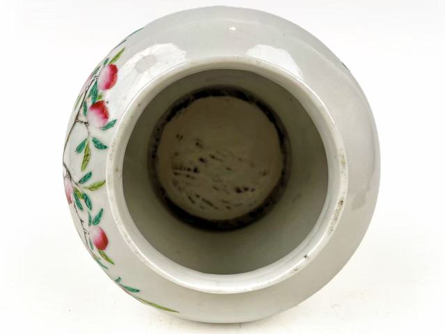 古玩陶瓷民國·粉彩桃紋天字罐真品鑒賞圖