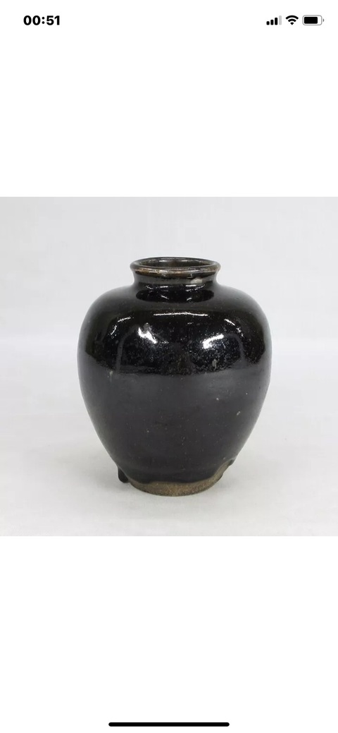 古玩陶瓷黑釉罐真品鑒賞圖