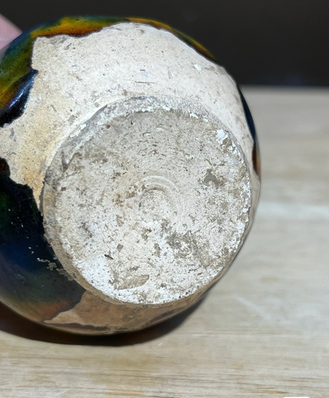 古玩陶瓷唐三彩·掛藍(lán)執(zhí)壺真品鑒賞圖