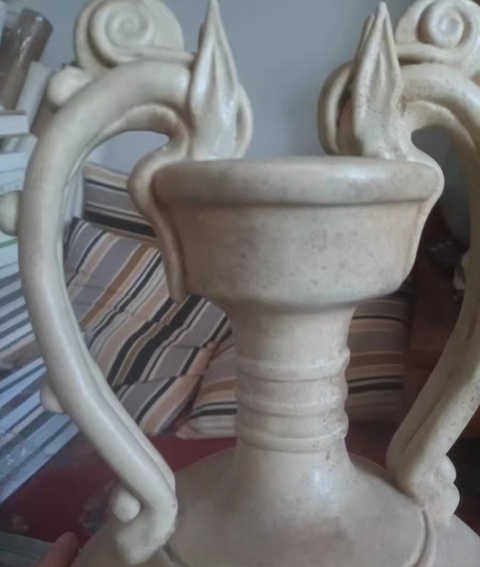 古玩陶瓷圖片模糊 雙龍尊初看老真品鑒賞圖