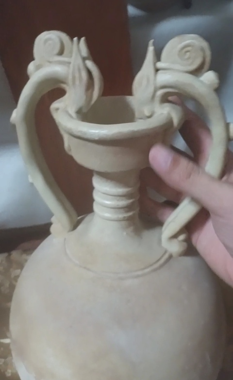 古玩陶瓷圖片模糊 雙龍尊初看老真品鑒賞圖