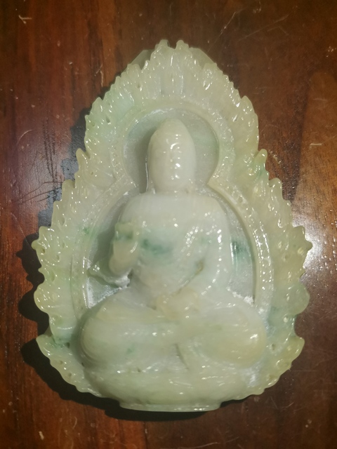 古玩玉器翡翠雕“觀音掛件”真品鑒賞圖