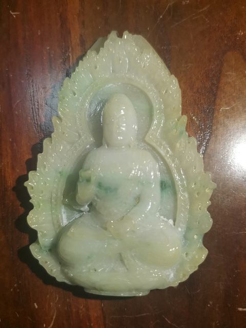 古玩玉器翡翠雕“觀音掛件”真品鑒賞圖