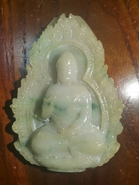 古玩玉器翡翠雕“觀音掛件”真品鑒賞圖