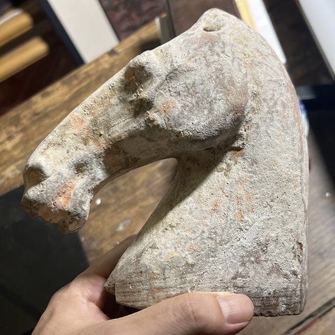 古玩陶瓷漢代馬頭真品鑒賞圖