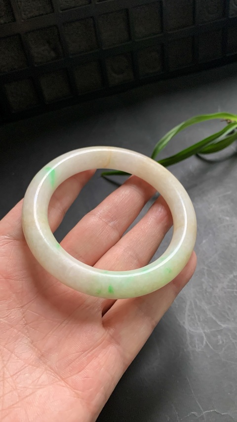 古玩玉器天然翡翠手鐲真品鑒賞圖
