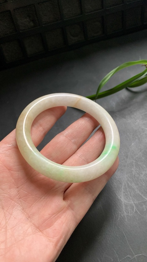 古玩玉器天然翡翠手鐲真品鑒賞圖
